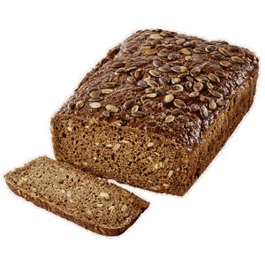 Græskarrugbrød i bred form