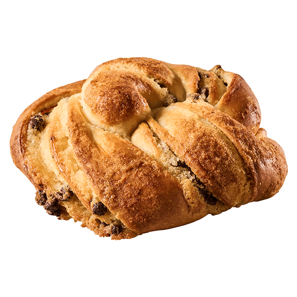 Twisted Bun with Chocolate Chips