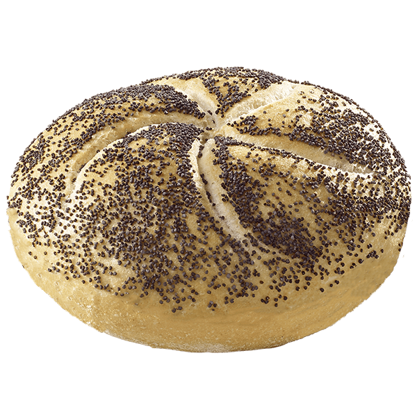 Kaiser Roll with Blue Poppy Seeds